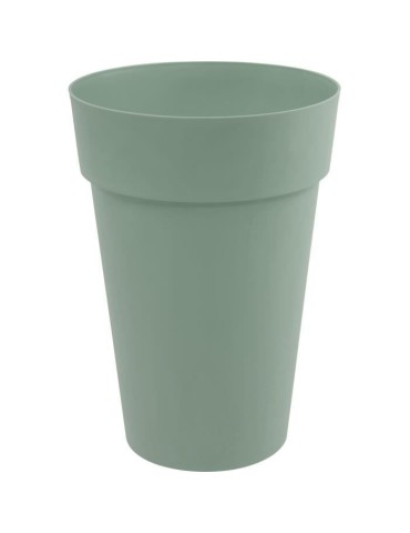 EDA PLASTIQUE - Pot de fleur/Vase haut Toscane - 67L - Ø 46 x 65 cm - Vert laurier