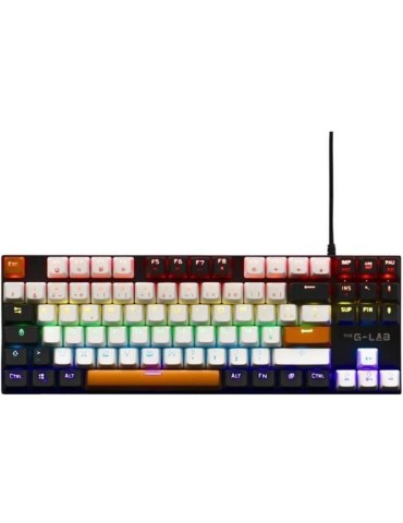 Clavier Gaming - THE G-LAB - KEYZ-MERCURY-C/FR - Mécanique - TKL - 3coloris Blanc+Noir+OrangeFR