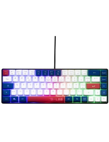 Clavier Gaming - THE G-LAB - KEYZ-HYDRO-BWR/FR - Membrane 60% 3 couleurs touches Bleu-Blanc-Rouge