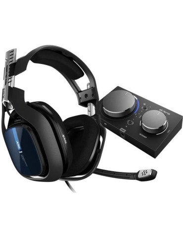 Casque Gaming - LOGITECH G - A40 - TR + MixAmp Pro - Noir et bleu