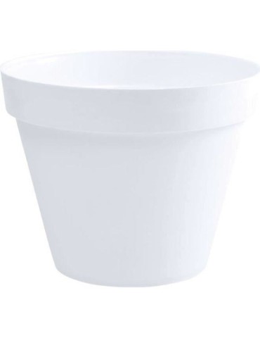 EDA Pot de fleur rond Toscane - Ø 60 x H 47 cm - 76 L - Blanc